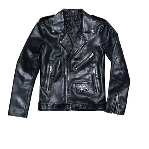 BLK DENIM • Leather Moto Jacket